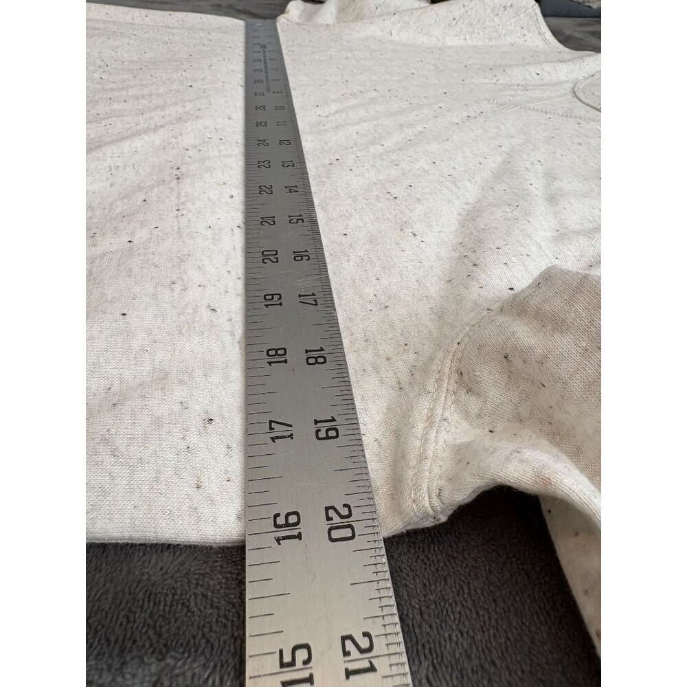 J.Crew Mens Marled Fleece Crewneck Sweatshirt S Cream Multi Preppy Old Money - Picture 7 of 8